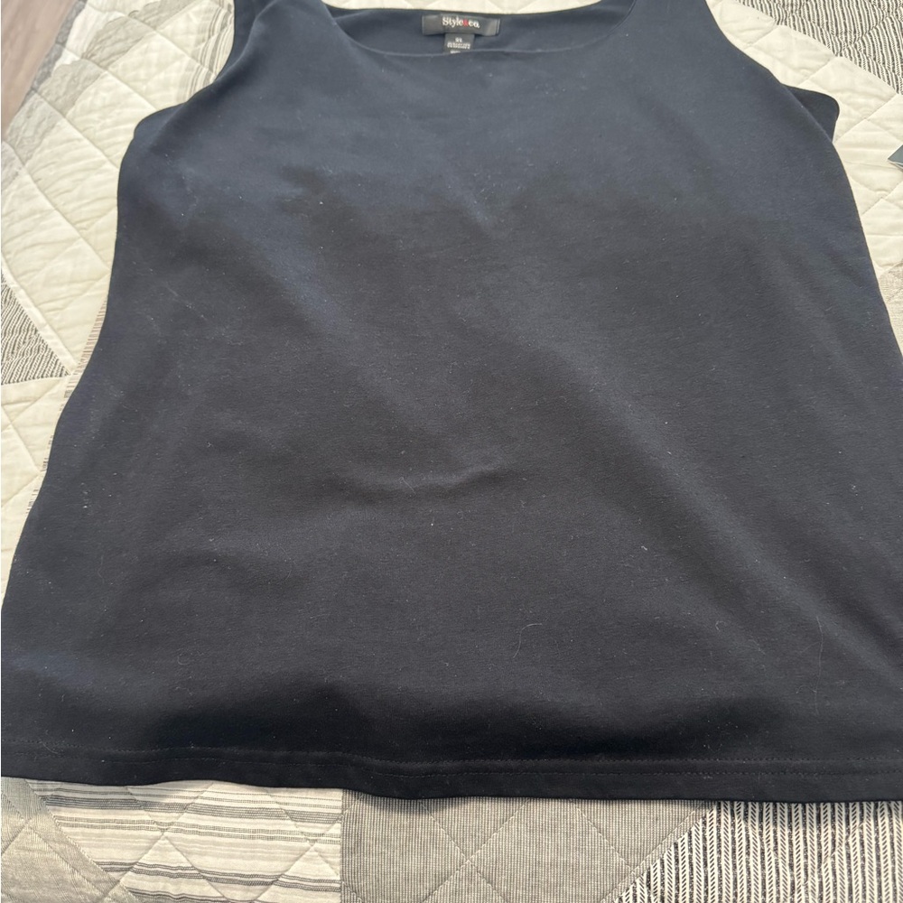 Style & Co. Black Scoop Neck Tank Top